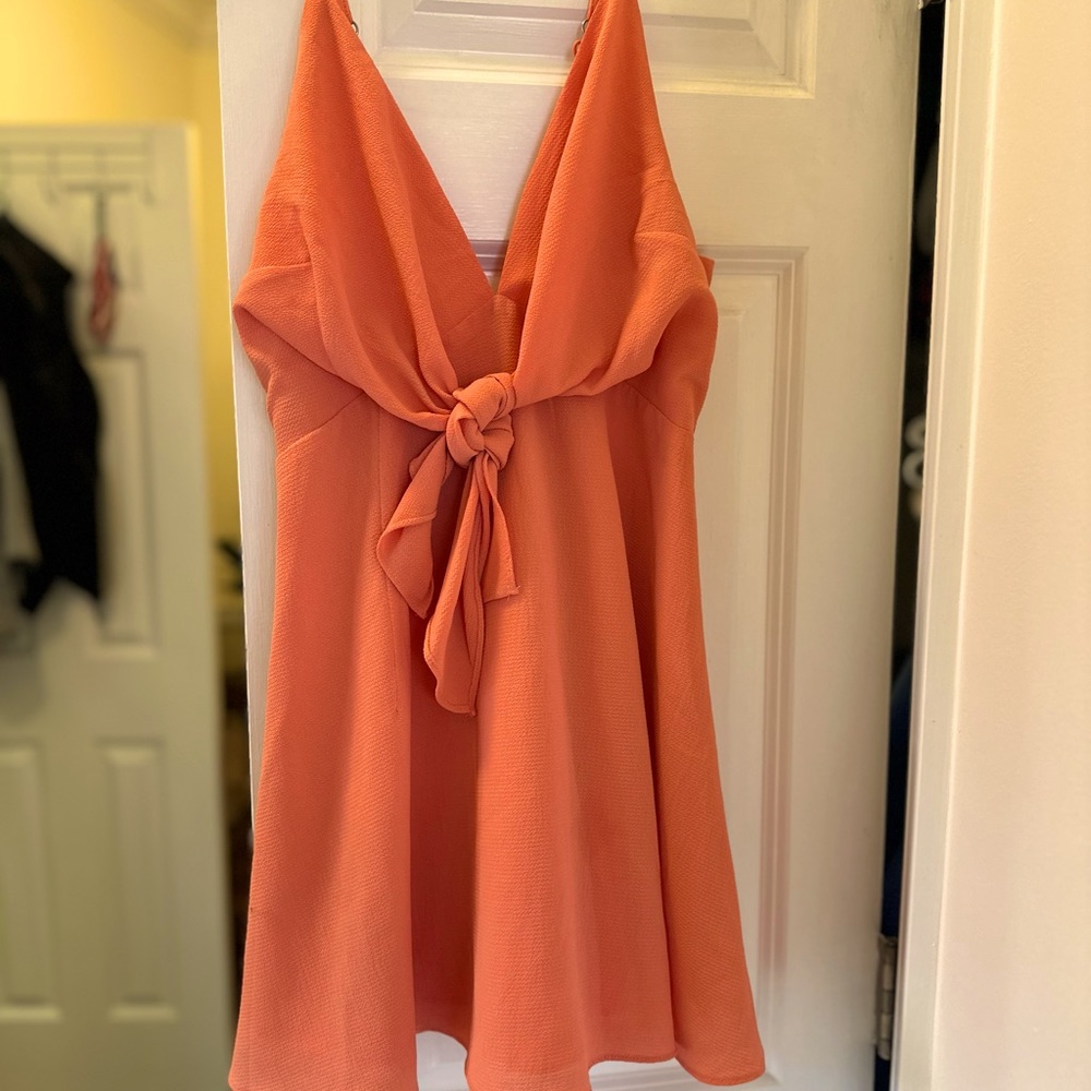 Mini sundress/cocktail dress, Size XS, orange, super comfortable, low back